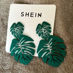 Hollow Out Leaf Drop Earrings One Size